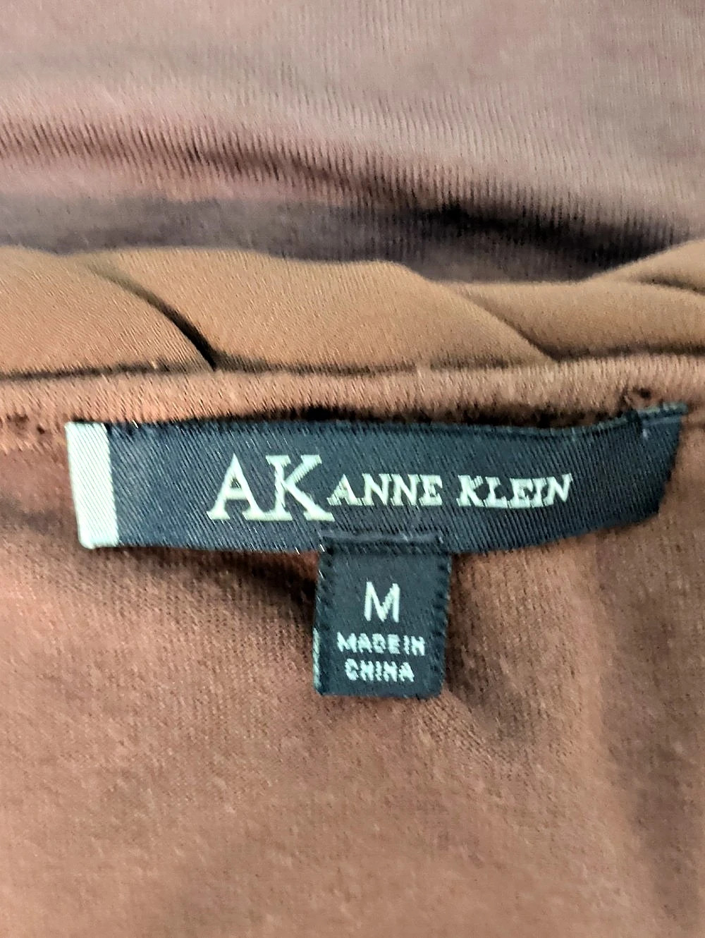 Anne Klein Ruffle Front Top in Brown - Picture 4 of 4